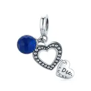 Silver platingCharm for DIY Bracelet & Bangle Vintage December Birthstone Charms Jewelry Bracelet