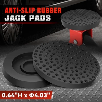 2pcs 4" Floor Jack Stand Rubber Pad Adapter Car Lift Frame Rail Protector Guard