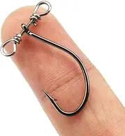 50 Pieces SpinShot Drop Shot Hook Swivel Fishing Hooks High Carbon Steel Fishhook Worm Hook for Feeder Carp Bass Perch Catfish, Fishing Equipment