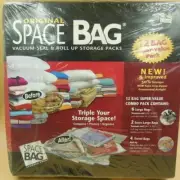 ORIGINAL SPACE BAG 12 PACK VACUUM SEAL & ROLL UP STORAGE BAGS