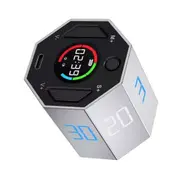 Eight-sided Visual Magnetic Timer Alarm Digital Cube Timer Square Study Kitchen