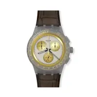 在飛比找momo購物網優惠-【SWATCH】Chrono 原創系列手錶 GOLDEN R