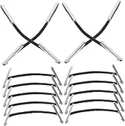 EPIGEIST 100pcs Iron Buckle Ropes Stretchy Metal Ends Elastic Cord for Books Craft Clothing Hat Straps