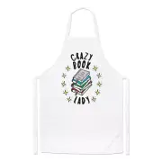 Crazy Book Lady Stars Chefs Apron Bookworm Reading Mothers Day Cooking