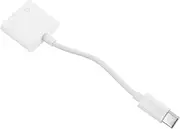 Mipcase Mobile Phone Adapter Headphones Headphone Splitter Type c Dongle Audio Extension Cables Audio Adapter Headphone Jack Adapter Earphone Splitter Type c Splitter Copper White