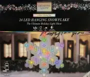 Gemmy Orchestra of Lights 24 LED Lighted Color-Changing Hanging Snowflake NEW