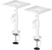 suptek Clamp-on Speaker Stand Desk Mount Set, Height Adjustment, Tilt, Swivel,