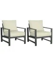 Progressive Furniture Set Of 2 Outdoor Chair Frame & Cushions