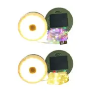 Portable Camping Light Round Light Solar String Lights Plastic Texture