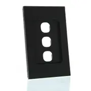 CLIPSAL SATURN ZEN Z4033VH-ZB - 3 Gang Grid and Plate Premium Matt Finish Black