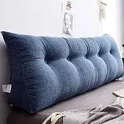Large Triangular Reading Pillows, Bed Wedge Pillow for Headboard, Lumbar Neck Back Support Pillow, with Removable Cover, for Home Bedrooms and Lounges (1 200cm)