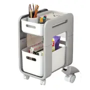 NNETM Drawer-Type Double-Layer Storage Rack with Wheels