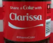 Share A Coke With Clarissa Personalized Coca Cola Bottle 2015 USA