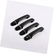 for Toyota, for Aqua,for Prius C 2011-2017 Glossy Chrome Car Side Door Handle Cover Car Door Handle Overlay(Black)