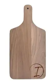Creative Products Circle Monogram - I 8 x 17 Walnut Paddle Cutting Board