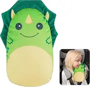 FIODAY Seatbelt Covers for Kids Car Seat Strap Pads Seat Belt Pillow Adjust Seat Belt Covers Seatbelt Cushion for Toddler Baby Boys Girls Travel Head Neck Shoulder Support,Green
