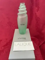 NIB FLAWLESS Pearlescent Green LALIQUE France Art Glass Crystal CEBU NACRE VASE
