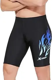 [KANAV] Men's Swim Jammers Athletic Swimsuit Compression Swimwear Bathing Swimming Shorts Endurance Long Racing Training