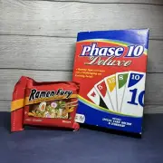 Phase 10 Ten & Ramen Fury 2 Family Fun Card GamesAge 8+ New Open Box & New