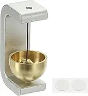 uxcell 1 Set Shopkeepers Bell, Metal Door Chime Hanging Door Bell Self-Adhesive Hanging Jingle Bells for Door Opening Business When Entering Refrigerator Car, C-Shape, Silver