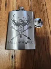 8 Oz laser engraved whiskey liquor flask stainless steel hip flask