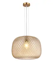 Labu Interior Dome Glass with Segments Pendant Light Amber