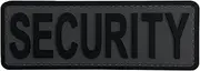 uuKen PVC Security Patch Gray 4x1.4 inches with Hook Fastener Back for Hats Caps Helmets Vests Clothing (Gray Background,Small 4"x1.4")