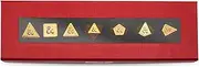 Ultra PRO - 50th Anniversary Heavy Metal 7 RPG Dice Set for Dungeons & Dragons, Premium Tabletop Gaming Accessories, Roleplaying Set, Collectible RPG dice, zinc Alloy for Gamers