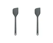 2x Zyliss Spatula Scraper Silicone/Nylon Kitchen Cooking Utensil Lrg 30.5cm GRY
