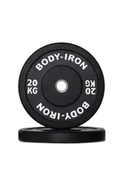 Body Iron 20kg Pro Bumper Plate Black Pair