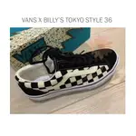 VABENE✿日本 限量款 VANS X BILLY'S TOKYO STYLE 36 "CRAZY CHECK"公司貨