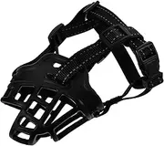 HANABASS Dog Muzzle for Small Puppies Adjustable Breathable Dog Mouth Cover Design for Barking Prevention Easy to Clean and Comfortable Fit Secure Neck Strap