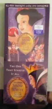 disneys SNOW WHITE AND THE SEVEN DWARFS factory sealed & stamped longbox DVD NEW