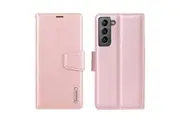 ZUSLAB Galaxy S21 FE Case, 5G Hanman Leather Wallet Card Case for Samsung - Rose Gold