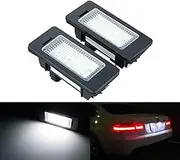 KATUR 12V 1 Pair Error Free 18 LEDs Car License Number Plate Light Lamp Bulb for BMW E90 M3 E92 E70 E39 F30 E60 E93