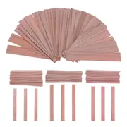 50pc Wooden Candle Wick Kit with Clip Base for Diy Candle Making