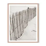 Divided Sands Framed Printed Wall Art - Timber