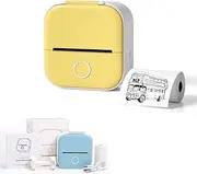 Print Pod, Print Pods Mini Printer, Sticky Note Printer, My Print Pod, printpods, Premium Printer Sticker Maker Pocket Thermal Printer Customized Sticker for Study, DIY Scrapbook (Yellow)