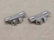 (2) BLUM 1 3/8 " OVERLAY MOUNTING PLATES - NICKEL 130.1140.02 (COMPACT 33 HINGE)