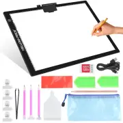 6 Levels & Stepless Dimmable Light Box for Tracing for 5D Diamond Painting (A3)