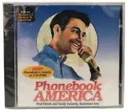 Phonebook America (2XCD-ROM, 1996) All US Home + Business Listings! New! Sealed!