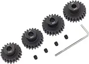 Treehobby 4PCS Metal Steel M1 Pinion Gear Sets 21T 22T 23T 24T fit 5mm RC Motor Shaft Gears Compatible with Arrma Traxxas Axial HSP Redcat Losi 1/8 1/10 Scale RC Car Truck Buggy