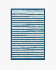 120' x 185' | Machine Washable Runner Rug | Kid & Pet Friendly | Indoor Rug | Elin Stripe Indigo Rug by goop | Ruggable