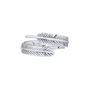 Silver Jewelco London Lucky Feather Toe Ring