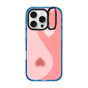 iPhone 16 Pro Impact Ring Stand Case MagSafe Compatible Heart Yin Yang - Pink