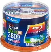 Verbatim Blank Blu-ray Discs 50GB BD-R 50 pcs For Single Recording VBR260RP50SV1