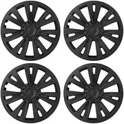 4PCS Hub Cap Replacement Compatible for Tesla Model Y Wheel Cap Automobile 19-Inch Hubcap Full Rim Cover Accessories 2018-2024(Matte Black)