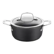 Ballarini Alba 24cm/4.4L Casserole Pot w/ Lid Non-Stick Aluminium Cookware Black