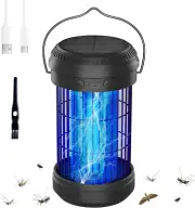 QUMOX Solar Bug Zapper Lantern,2-In-1 Portable & Rechargeable Mosquito Zapper wi
