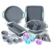 To encounter 45 Pieces Silicone Bakeware Set, Heat Resistant Silicone Baking ...